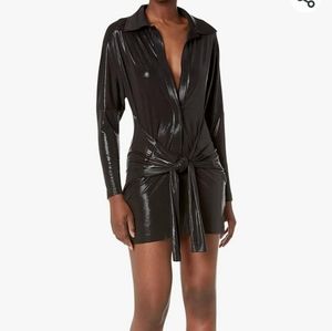 NWT! Norma Kamali Ty front mini dress